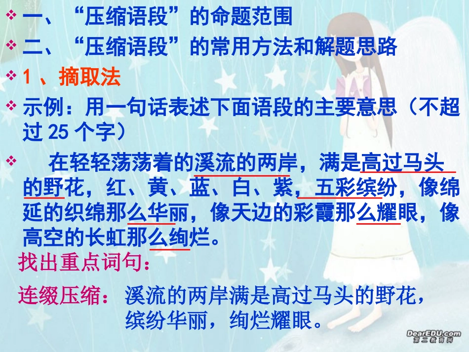 高三语文考前复习指导 压缩语段 人教版 课件_第2页