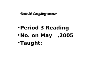 高一英语Unit-3 Reading 人教版 1 课件