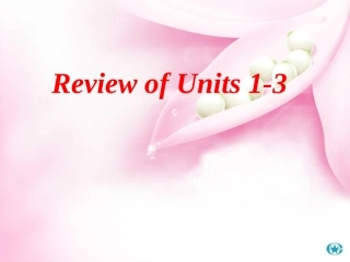 英语1-3单元整理 新目标 课件