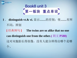 高二英语 Book8 Unit3 words课件
