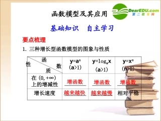 高三数学 函数模型及其应用课件新人教A版 课件