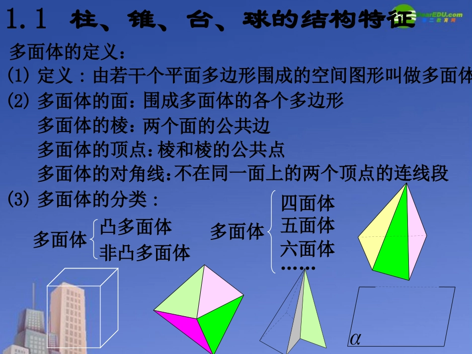高中数学 柱、锥、台、球的结构特征课件 新人教A版必修2 课件_第2页