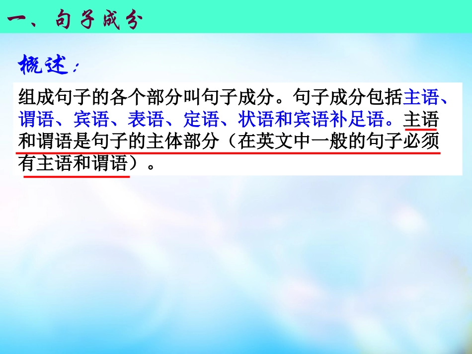 高中英语 unit1 句子分类课件 新人教版必修1 课件_第3页