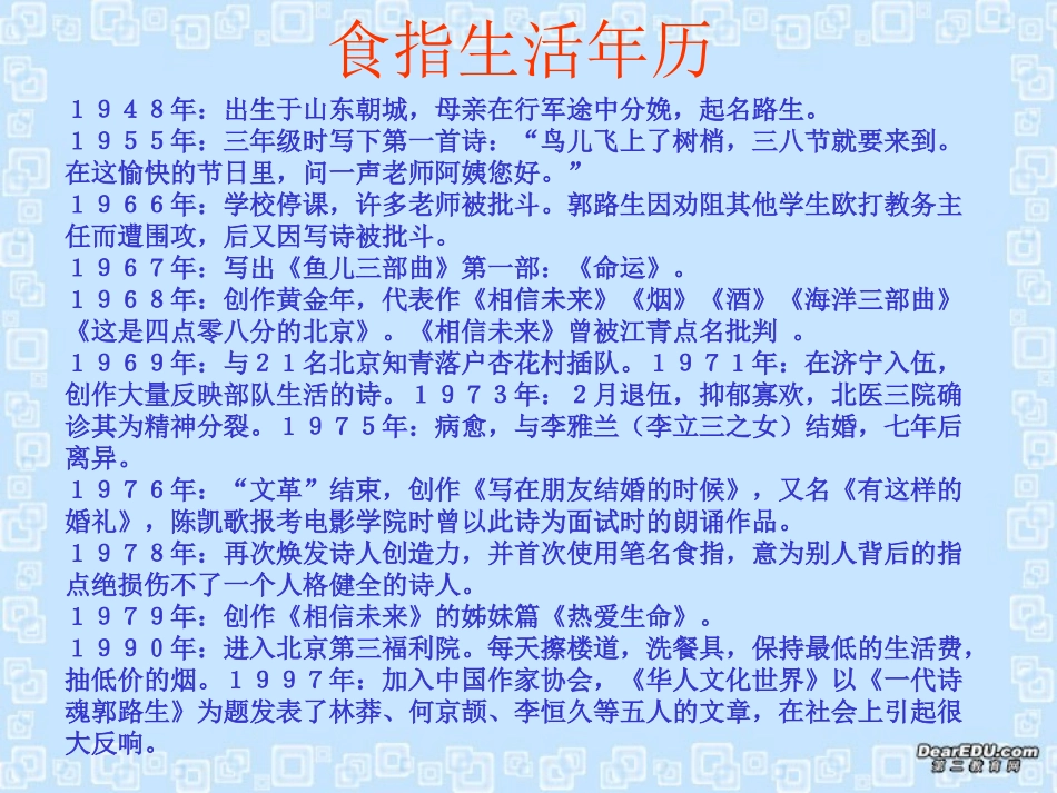 高中语文相信未来课件 苏教版 必修1 课件_第3页