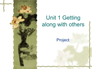 高中英语tting along with others)课件(1) Project(牛津译林版必修5) 课件