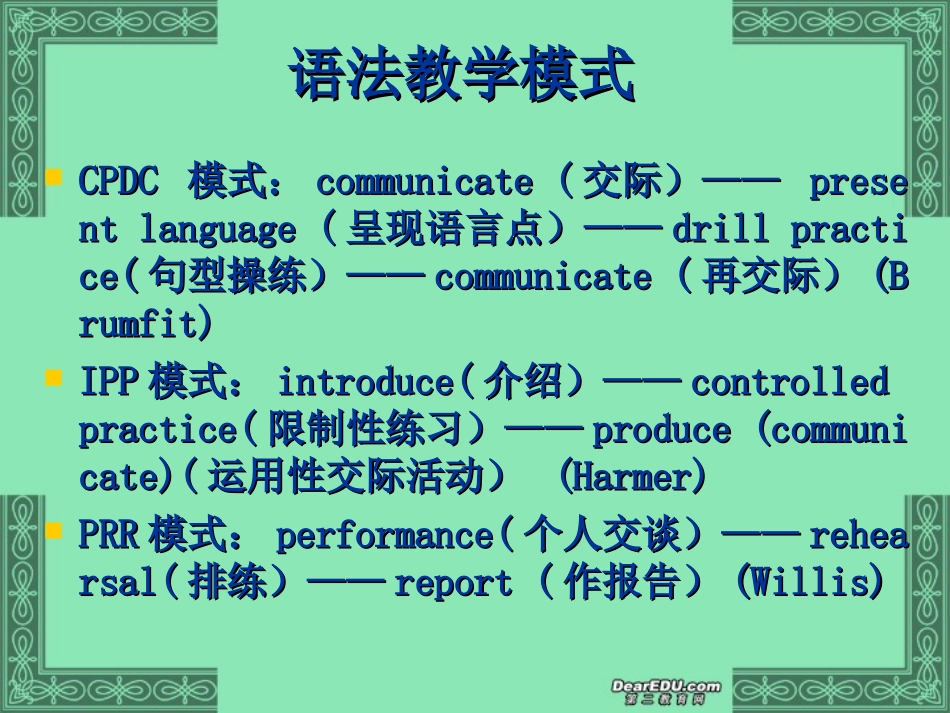 谈英语语法教学 新课标 人教版 课件_第2页