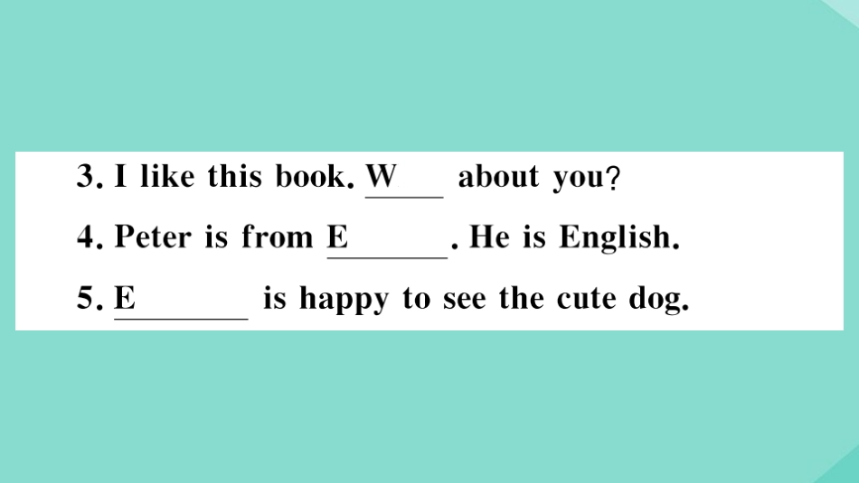 语上册 Module 1 My classmates Unit 3 Language in use作业课件 (新版)外研版 课件_第3页