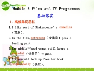 海南高考英语一轮复习：Module 6 Films and TV Programmes 课件 外研版必修2 课件