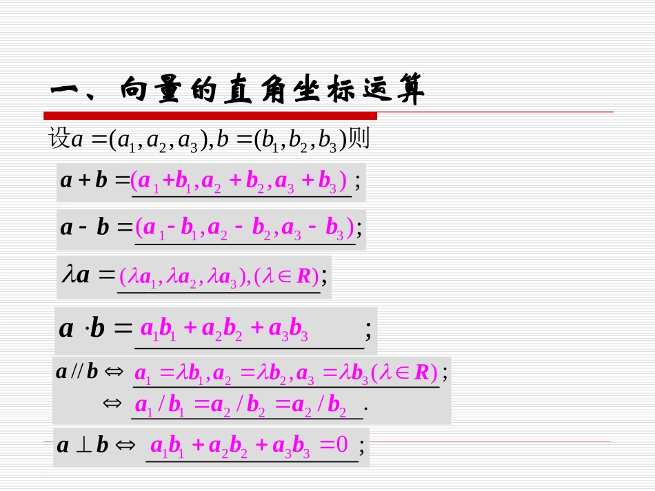 空间向量的夹角和距离公式 高二数学空间向量与夹角和距离课件集二[整理九套]人教版 高二数学空间向量与夹角和距离课件集二[整理九套]人教版_第2页
