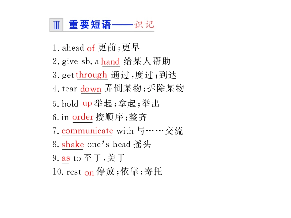 步步高高三英语一轮复习精品课件：B1B Unit 21 Body language 课件_第3页