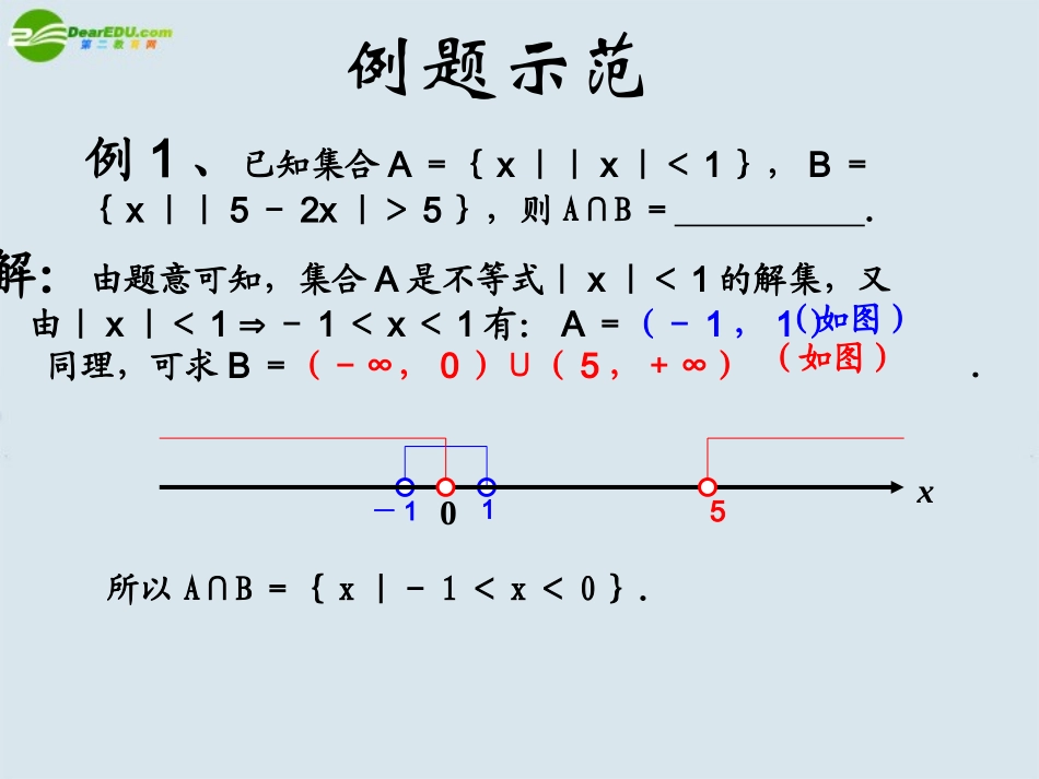 高二数学 第六章 6.4不等式解法举例(一)优秀课件_第3页