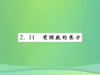 秋七年级数学上册 第2章 有理数 2.11 有理数的乘方练习课件 (新版)华东师大版 课件