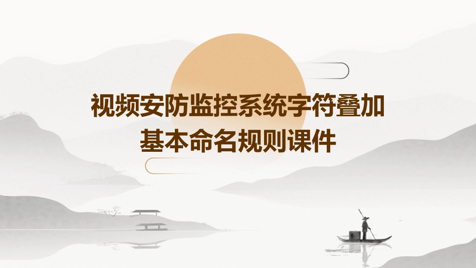 视频安防监控系统字符叠加基本命名规则课件_第1页