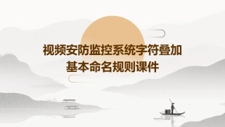 视频安防监控系统字符叠加基本命名规则课件