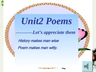 高中英语 Book6unit2课件 人教新目标版选修6 课件