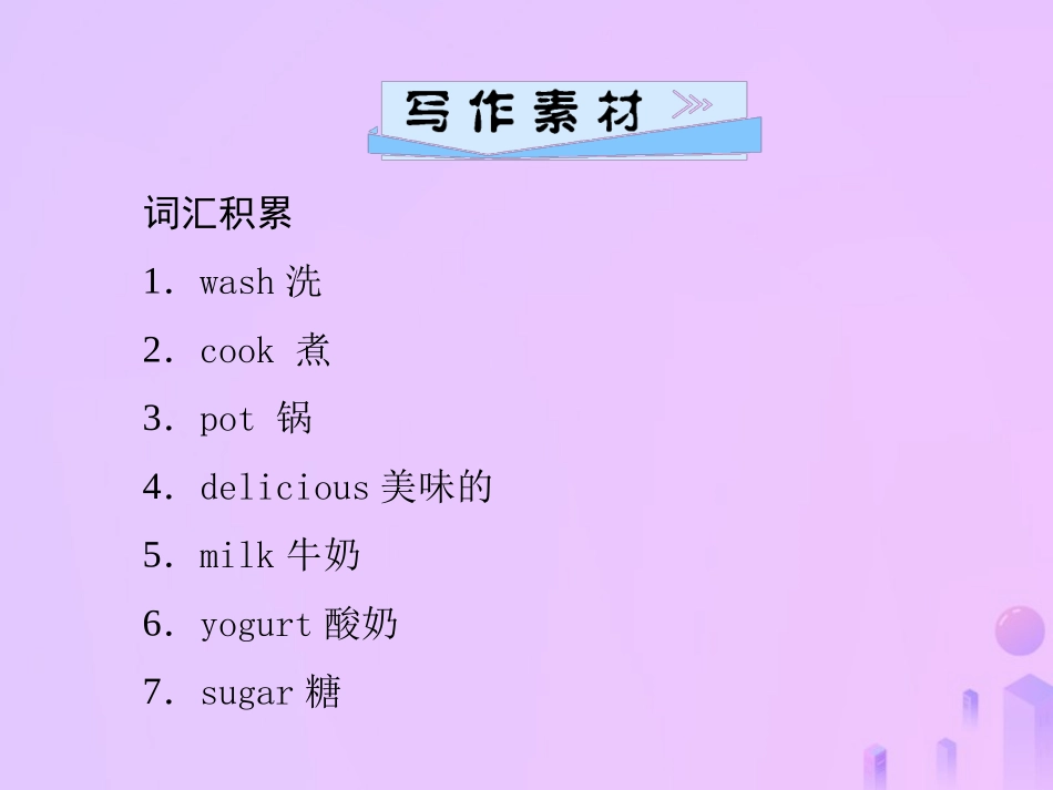 秋八年级英语上册 Unit 8 How do you make a banana milk(第5课时)Section B(3a 4)导学课件 (新版)人教新目标版 课件_第3页