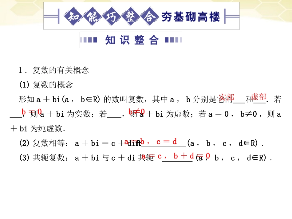 高考数学总复习 第十五章  数系的扩充 复数15课件 大纲人教版 课件_第2页