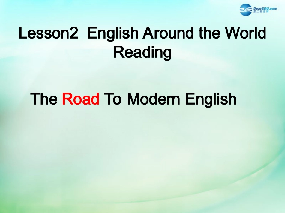 高中英语 Unit 2 English Around the World Reading 课件 新人教版必修1 课件_第3页