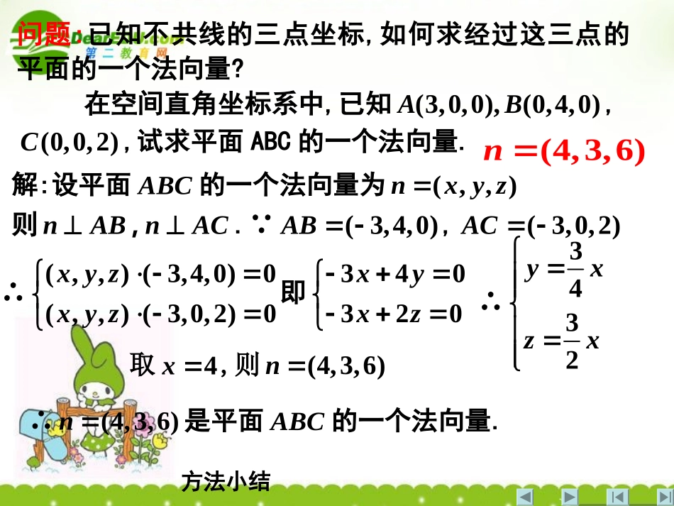 高中数学 (立体几何中的向量方法)课件 新人教A版选修2-1 课件_第3页