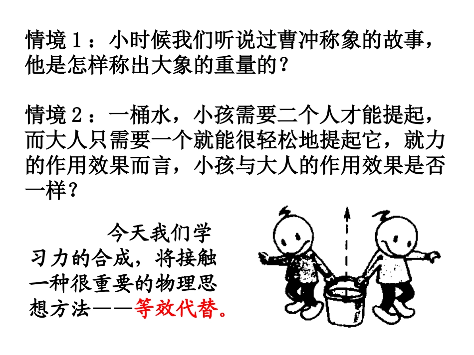 物理：34《力的合成》课件（1）（新人教版必修1）_第2页