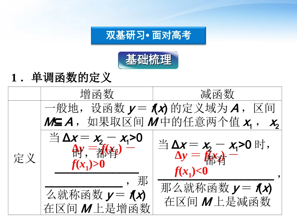 高考数学总复习 第2章第3课时函数的单调性精品课件 文 新人教B版 课件_第3页