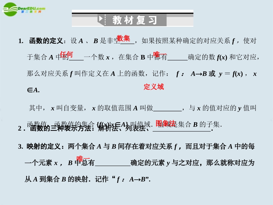 高三数学一轮复习 函数的概念及表示课件 北师大版 课件_第2页
