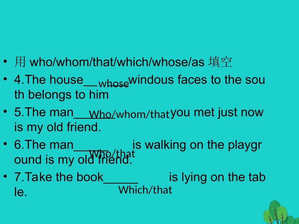 高三英语一轮复习 定语从句练习题课件_第3页