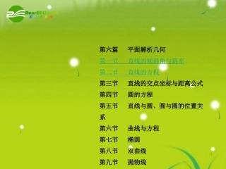 龙门高三数学 第六篇目录自主复习课件(文) 北师大版 课件