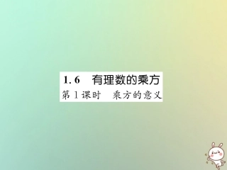秋七年级数学上册 第1章 有理数 1.6 有理数的乘方 第1课时 乘方的意义习题课件 (新版)湘教版 课件