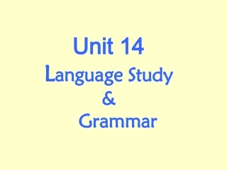 高二英语Unit14 Language study  Grammar 人教版 课件