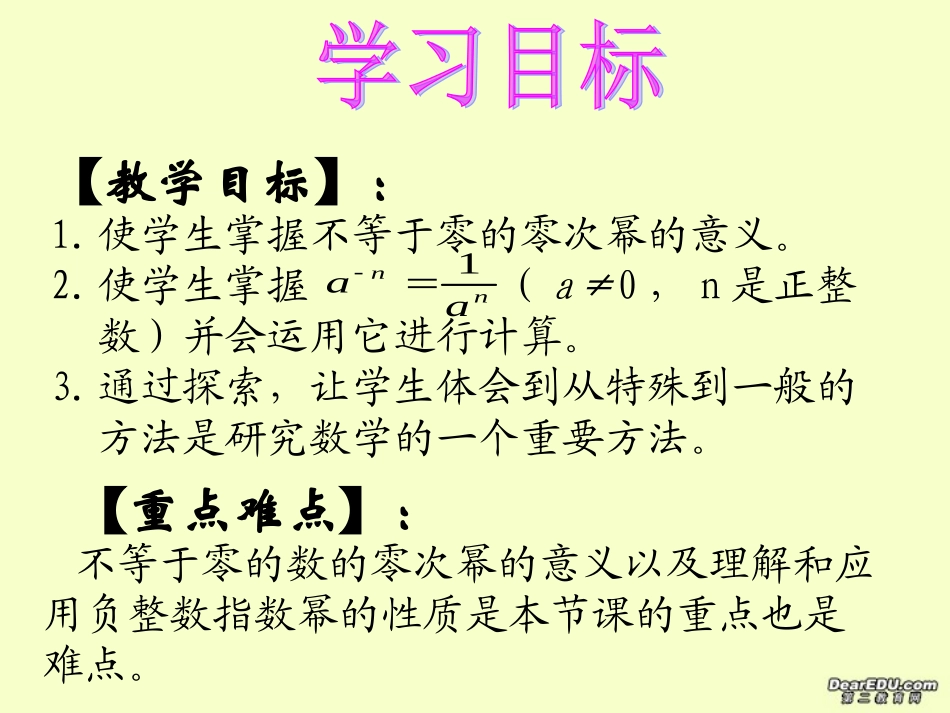 零指数幂与负整指数幂第二十一章课件示例 华东师大版 课件_第2页