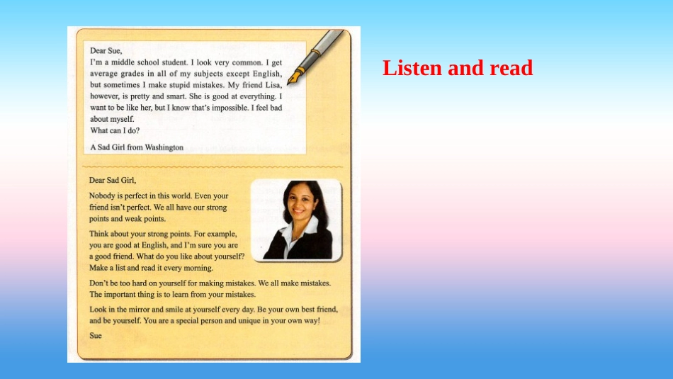 秋季八年级英语上册 Unit 8 Celebrating Me Lesson 45 Be Yourself预习课件 (新版)冀教版 课件_第3页