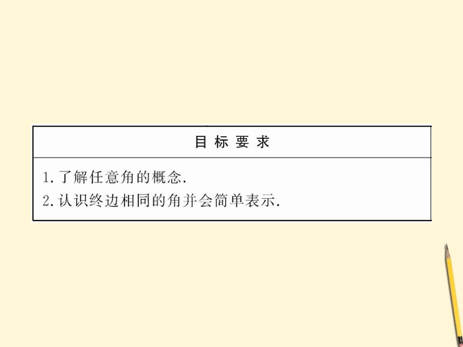 高中数学 1.1.1(任意角)课件 新人教A版必修4 课件_第3页
