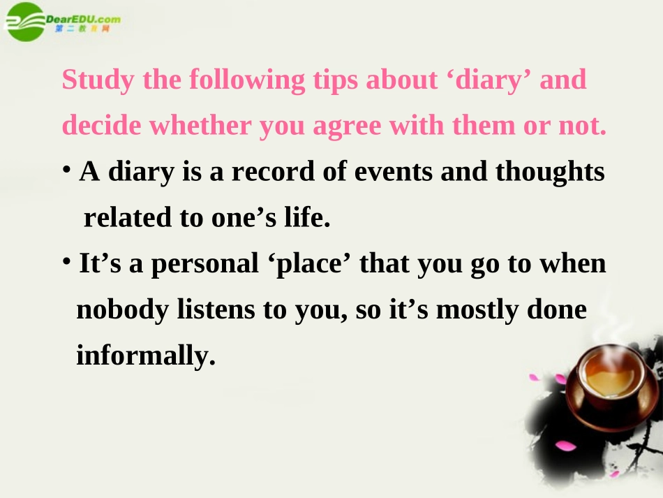 高一英语 Unit 3 writing课件 重庆大学版必修3_第3页