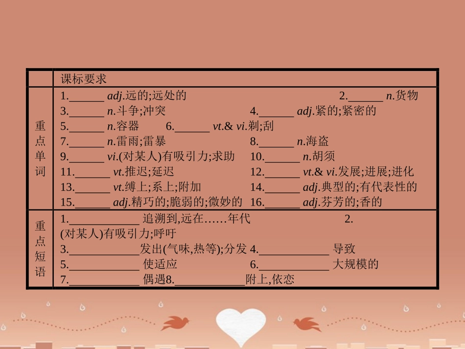 英语 Unit 4 Exploring plants 单元重点小结课件 新人教版选修9 课件_第2页