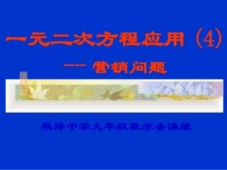 实际问题与一元二次方程(4)