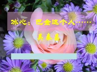 高中语文(冰心：巴金这个人)课件 粤教版 课件