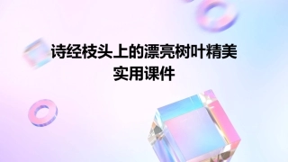 诗经枝头上的漂亮树叶精美实用课件