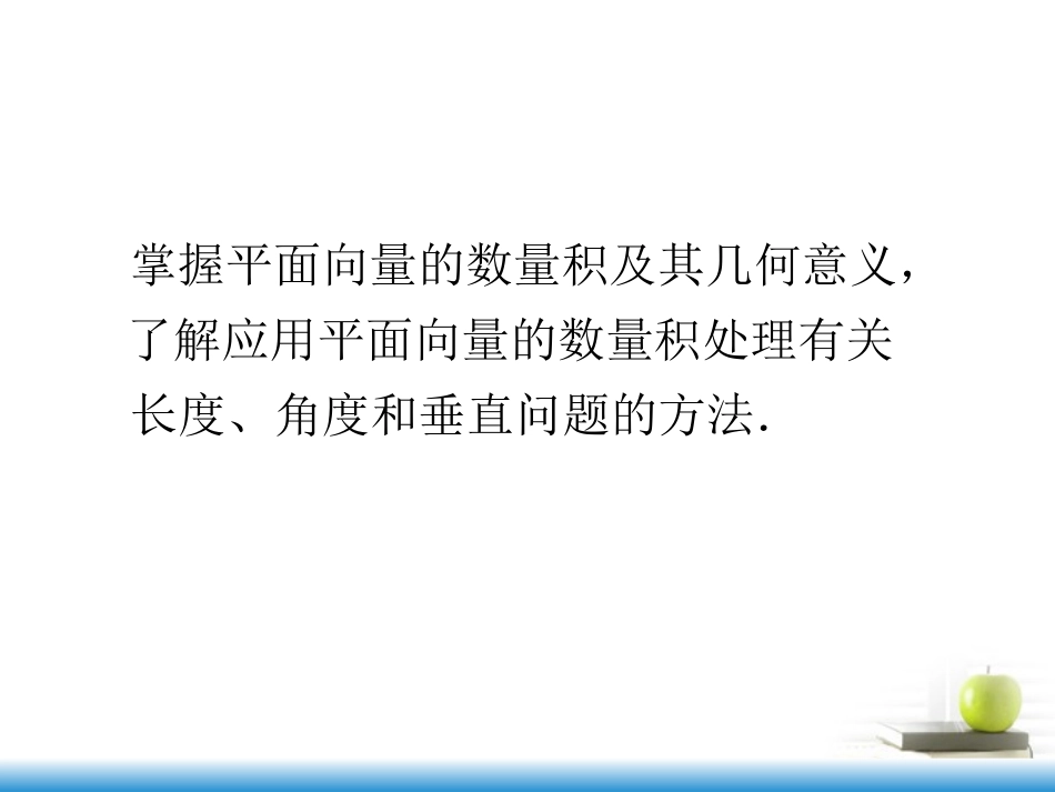 高考数学第一轮总复习 第27讲 平面向量的数量积课件 文 (湖南专版)  课件_第3页