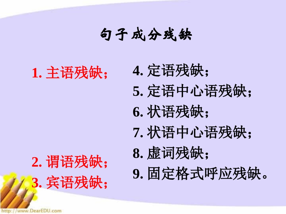 高考语文知识点专题讲座 常见病句辨析 试题_第3页