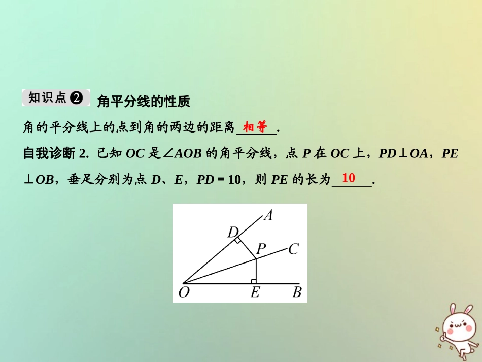 秋八年级数学上册 第12章 全等三角形 12.3 角的平分线的性质课件 (新版)新人教版 课件_第3页