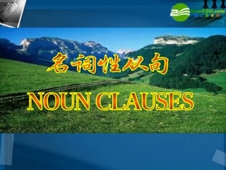 高考英语 语法名词性从句课件 新人教版 课件