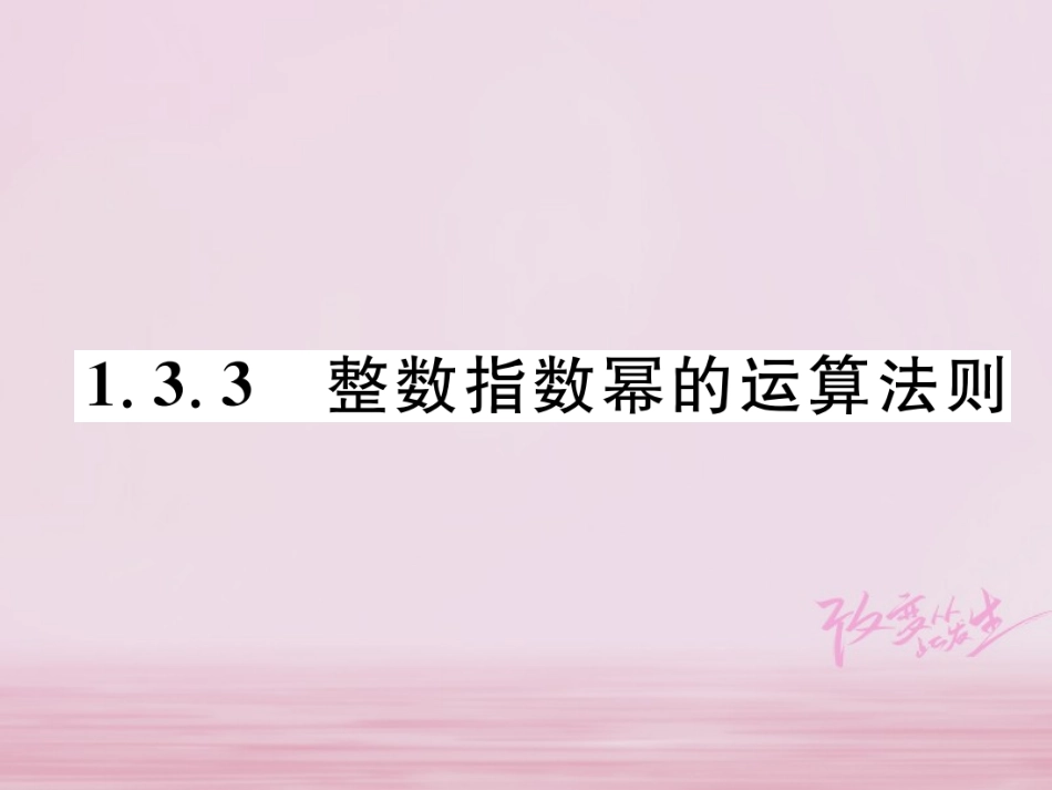 秋八年级数学上册 第1章 分式 1.3 整数指数幂 1.3.3 整数指数幂的运算法则练习课件 (新版)湘教版 课件_第1页