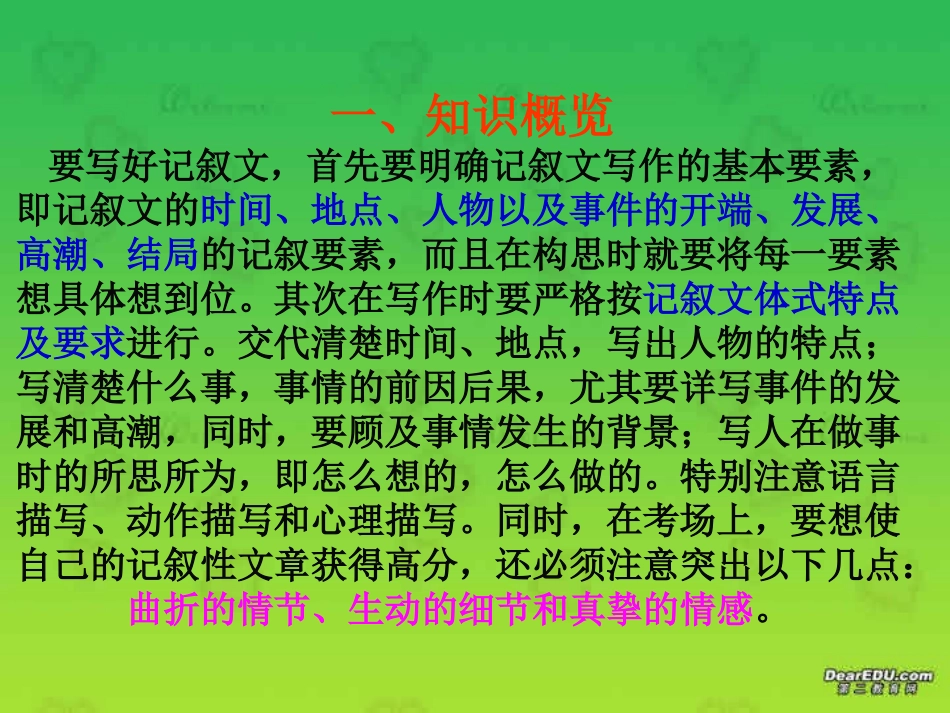 高三语文记叙文写作技巧 课件_第2页