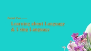 高中英语 Unit 3 Travel journal Period Two Learning about Language  Using Language课件 新人教版必修1 课件