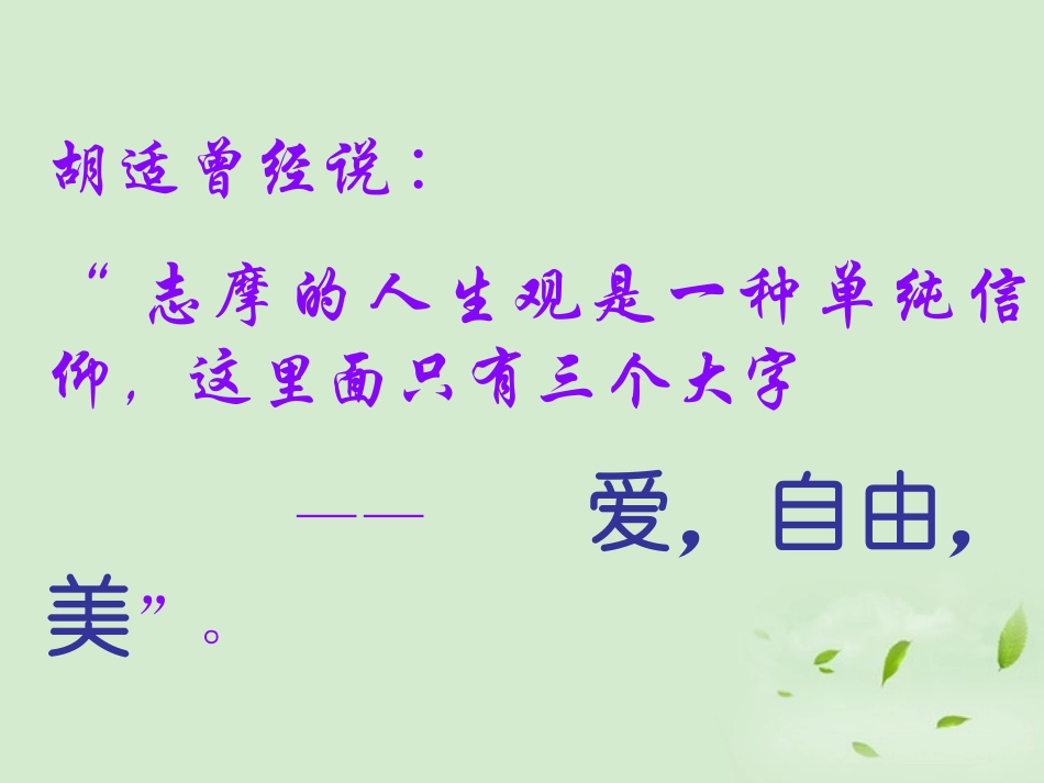 高中语文(再别康桥)课件2 新人教版必修1 课件_第2页