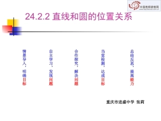 直线和圆的位置关系 