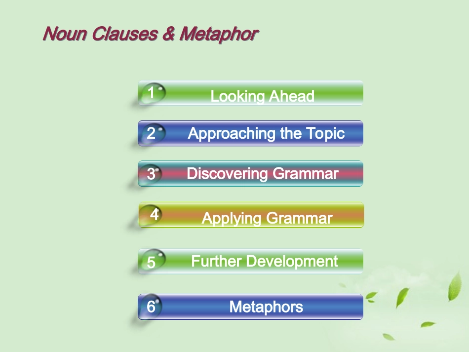 高中英语 模块7 Unit13 Noun Clause & Metaphors课件 牛津版 课件_第2页