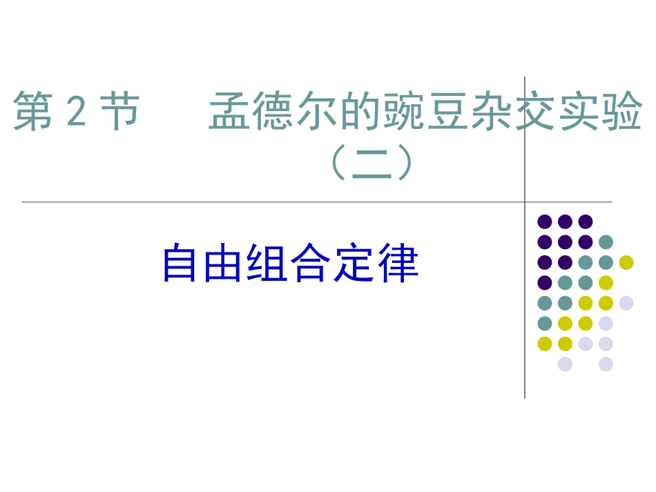 孟德尔的豌豆杂交实验2_第1页