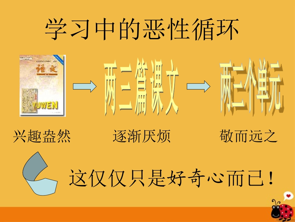 高中语文( 新语文学习 系列大讲堂)第一讲养趣以沟通乐学而享受课件_第3页